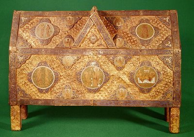 الصدر المقرب للقديس كالمينيوس ، ليموج (نحاس ومينا شامبليف) بواسطة المدرسة الفرنسية
