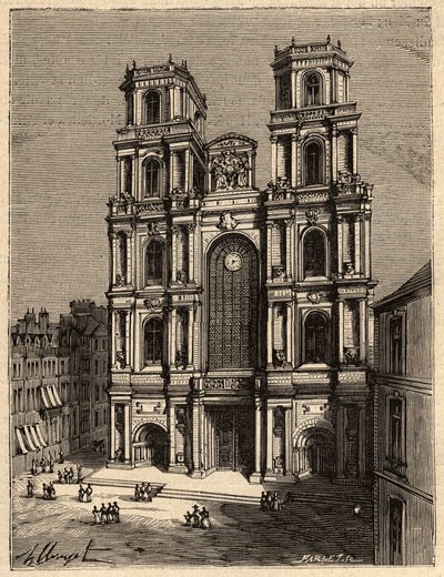 Rennes - La Cathedrale Saint Pierre - - نقش في "" PATRIE - صورة وصف مقتضب لفرنسا في 6 مجلدات بواسطة LUCIEN HUARD - نهاية القرن التاسع عشر بواسطة المدرسة الفرنسية