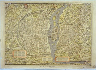 استنساخ خريطة بازل في باريس ، التي تم إنتاجها في الأصل في 1552-59 بواسطة French School