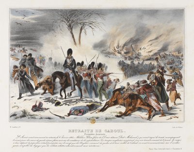 التراجع عن كابول في 6 يناير 1842 بواسطة المدرسة الفرنسية