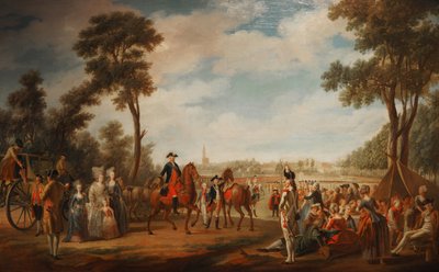 مسرحية واستعراض لفوج كوندي في ستراسبورغ بين 1779 و 1781. بواسطة المدرسة الفرنسية