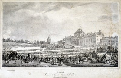 Revue de la garde nationale de Paris on 29/4/1830. بواسطة المدرسة الفرنسية
