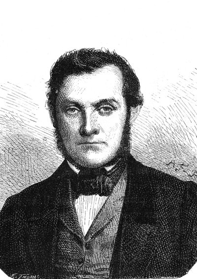 ريتشارد فيلهلم بنسن (1811-1899)، كيميائي ألماني اكتشف السيزيوم والروبيديوم. نقش 1867 بواسطة المدرسة الفرنسية