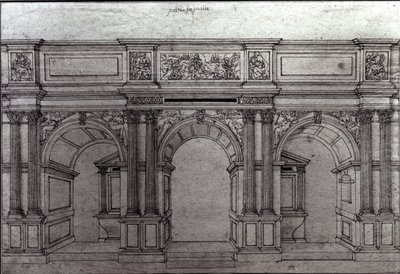 شاشة Rood للكنيسة Saint-Germain-lAuxerrois من تصميم بيير ليسكوت (1515-78) بواسطة المدرسة الفرنسية