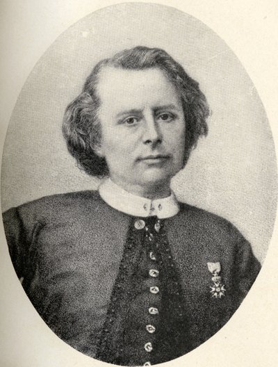 روزا بونور (1822-1899) رسم توضيحي من "الرحلات الصغيرة إلى منازل النساء المشهورات" ، نُشر عام 1897 بواسطة المدرسة الفرنسية