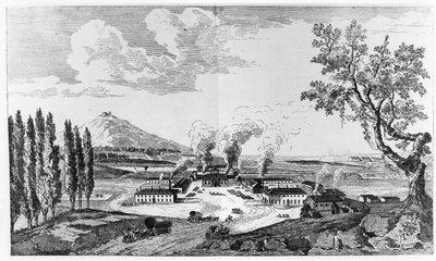 مسبك ملكي في لو كروسوت عام 1787 بواسطة المدرسة الفرنسية