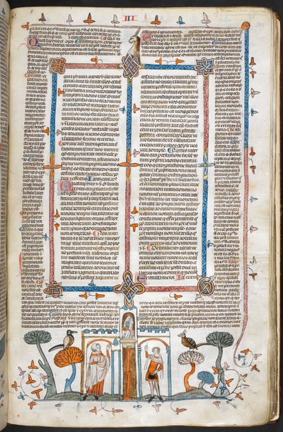Royal MS 10 E IV، f.209r، The Painter and the Devil، from Decretals of Gregory IX with gloss of Bernard of Parma (