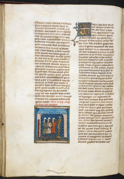 Royal MS 19 DI، f.78v، رواية الإسكندر النثرية، c.1333-40 (الرق) بواسطة المدرسة الفرنسية