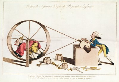 خدمة الشحذ الملكي لشحذ الخناجر الإنجليزية ، 1794 (النقش الملون يدويًا) بواسطة المدرسة الفرنسية
