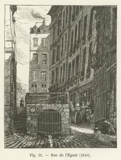Rue de lEgout ، 1840 بواسطة المدرسة الفرنسية