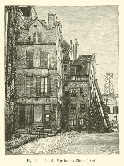Rue du Marche-aux-Fleurs، 1859 بواسطة المدرسة الفرنسية