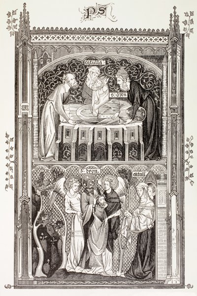 سانت دينيس ، من "الحياة العسكرية والدينية في العصور الوسطى" بقلم بول لاكروا ، نشر لندن 1880 بواسطة المدرسة الفرنسية