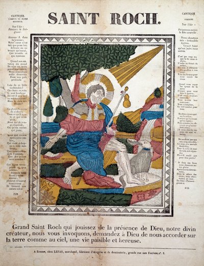 سانت روش. نقش ، صور لرين (1825). كول ، فيران. بواسطة المدرسة الفرنسية