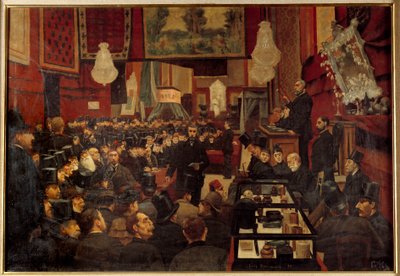 Sale at the Encheres in the 19th century Anonymous painting of the French School. بواسطة المدرسة الفرنسية