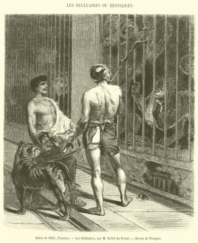 Salon de 1861, Peinture, Les Belluaires (engraving) بواسطة المدرسة الفرنسية