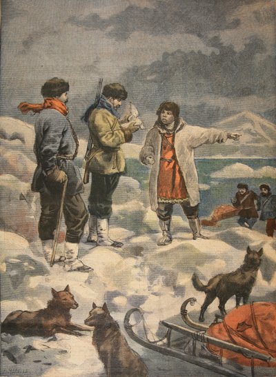 البحث عن أندريه ، أخبار! ، رسم توضيحي من Le Petit Journal: Supplement illustre ، 1898 بواسطة المدرسة الفرنسية