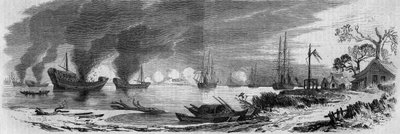 حرب الأفيون الثانية بين فرنسا وإنجلترا والصين (1858-1860): أطلقت سفن الينك الصينية المحملة بالمواد الحارقة ضد الأسطول الإنجليزي والفرنسي. الصين بواسطة المدرسة الفرنسية