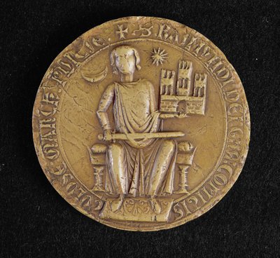 الختم الثاني لريموند السابع (1197-1249) من تولوز (الشمع) بواسطة المدرسة الفرنسية