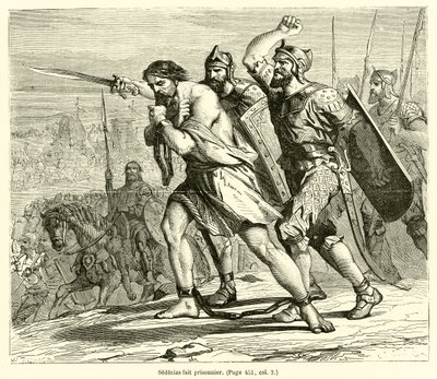 أسر Sedecias (نقش) بواسطة المدرسة الفرنسية