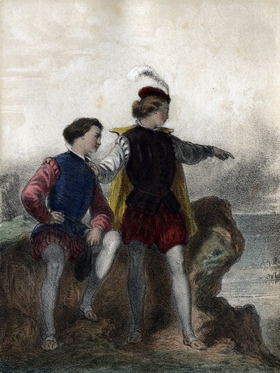 يرى؟ قال غوستاف واسا (Gustave I Vasa: 1495 - 1560) لـ Sturce ، حيث أظهر له النقطة السوداء في الأفق (الأسطول الدنماركي لكريستيان الثاني ذاهب إلى السويد) - في "" الأطفال اللامعون - حكايات تاريخية "" لمدام أوجيني فوا بواسطة المدرسة الفرنسية