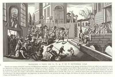 مذابح سبتمبر ، باريس ، الثورة الفرنسية ، 1792 بواسطة المدرسة الفرنسية