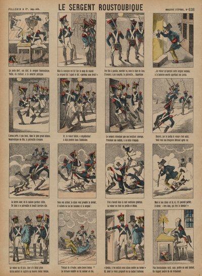 Sergeant Roustoubique (coloured engraving) بواسطة المدرسة الفرنسية
