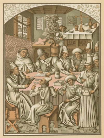 تسوية الحسابات من قبل جماعة الإخوان المسلمين Charite-Dieu و Notre-Dame of Recovery of Rouen ، 1466 بواسطة المدرسة الفرنسية