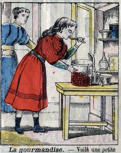 سبعة صيد قاتل: جورمانديز. تصوير إبينال أواخر القرن التاسع عشر. (أقوم بإعداد peccati o vizi capitali) بواسطة المدرسة الفرنسية