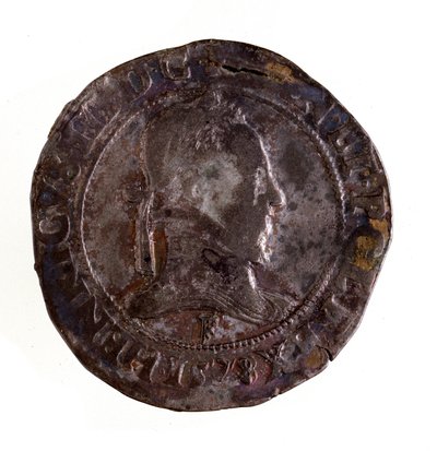 تستون الفضة الفرنسية (تستون) ، عهد الملك هنري الثالث ملك فرنسا (هنري الثالث) (1574-1589) ديم. 3،5 سم نابولي ، المتحف الأثري بواسطة المدرسة الفرنسية