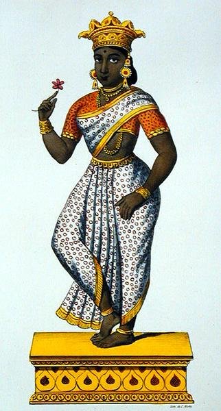 زوجة Simaladevi لياما ، نقش بواسطة C. de Motte (1785-1836) (لون ليثو) بواسطة المدرسة الفرنسية