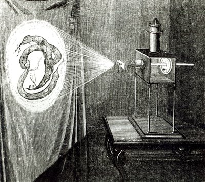 المجهر الشمسي ، من Les Grandes Inventions Anciennes et Modernes بقلم لويس فيغير (1819-1894) ، باريس ، 1861 بواسطة المدرسة الفرنسية