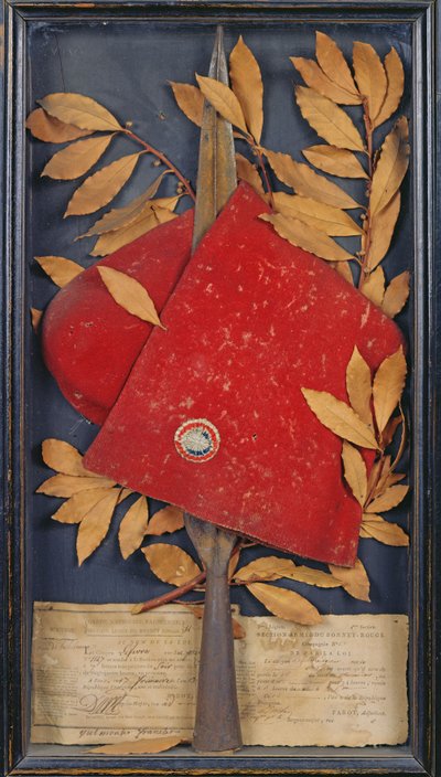 تذكار من Garde Nationale Parisienne ، قسم Armée du Bonnet Rouge ، 1794 (ملصقة) بواسطة المدرسة الفرنسية