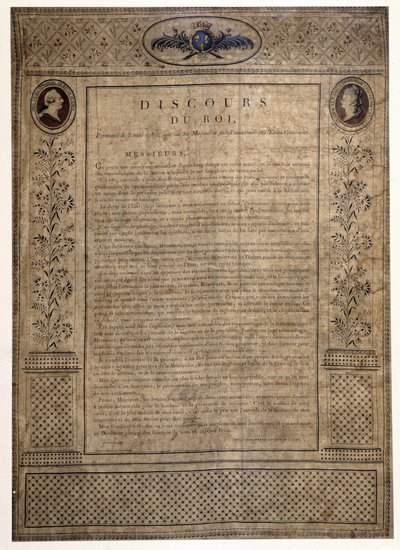 Speech of the King for the Opening of the Estates General, May 5 بواسطة المدرسة الفرنسية