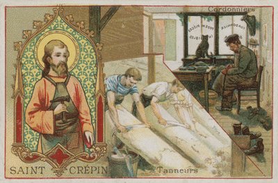 St Crispin ، الإسكافيون والدباغة بواسطة المدرسة الفرنسية
