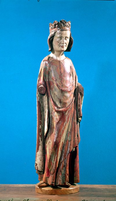 سانت لويس (1215-70) (خشب متعدد الألوان) بواسطة المدرسة الفرنسية