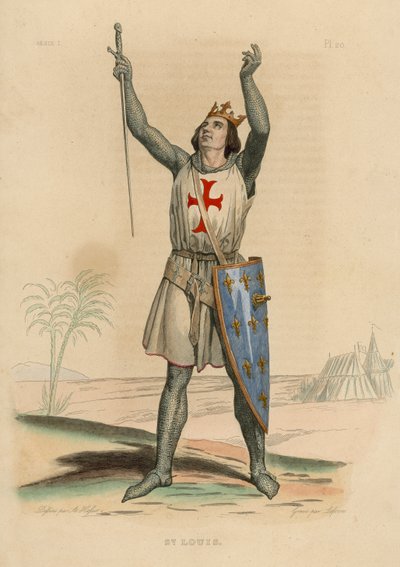 St Louis (coloured engraving) بواسطة المدرسة الفرنسية