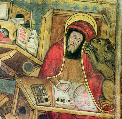 القديس مرقس يكتب إنجيله ، التفاصيل من سرداب بواسطة المدرسة الفرنسية