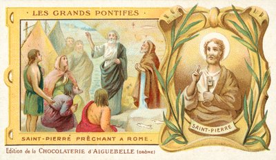 St Peter preaching in Rome بواسطة المدرسة الفرنسية