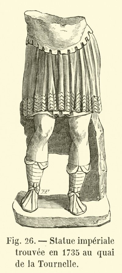 تم العثور على تمثال إمبراطوري في عام 1735 في Quai de la Tournelle بواسطة المدرسة الفرنسية