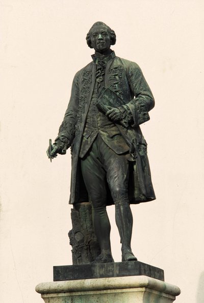 تمثال جورج لويس لوكلير ، كونت بوفون (1707-1788) ، مونتبارد (21 كوت دور). بواسطة المدرسة الفرنسية