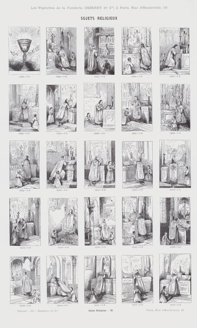 Sujets Religieux (engraving) بواسطة المدرسة الفرنسية