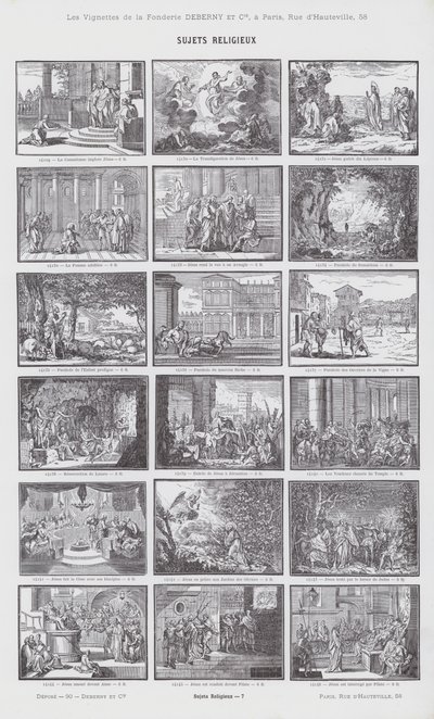 Sujets Religieux (engraving) بواسطة المدرسة الفرنسية