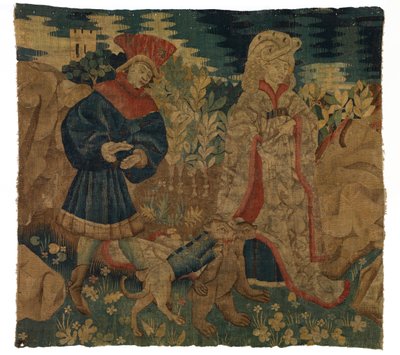 نسيج يصور المطاردة quot;Chasse a l#39;oursquot; أو Bear Hunt، ربما من أراس بواسطة المدرسة الفرنسية