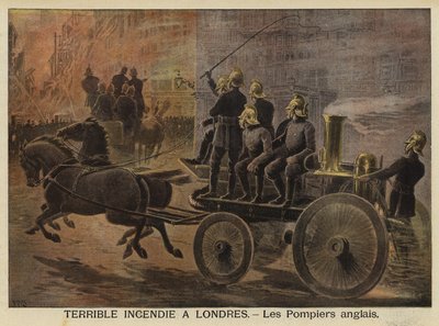 حريق رهيب في لندن ، 1897 بواسطة المدرسة الفرنسية