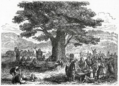 الجرمان يستمتع بعطلة ، 1882 (نقش الخشب) بواسطة المدرسة الفرنسية