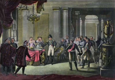 تنازل نابليون عن فونتينبلو في أبريل 1814 - تنازل نابليون في فونتينبلو 1814 بواسطة المدرسة الفرنسية