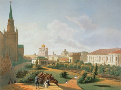 حديقة ألكسندر في موسكو ، طبعها جاكوت وباشيلير ، 1830 (لون ليثو) بواسطة المدرسة الفرنسية
