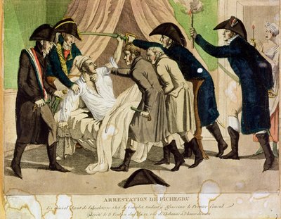 اعتقال الجنرال تشارلز بيشغرو (1761-1804) أوائل القرن التاسع عشر بواسطة المدرسة الفرنسية