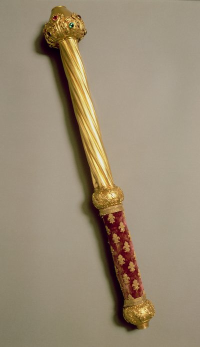 باتون غويلوم دي روكيمونت ، 1384 (الذهب والفيرميل والمخمل والأحجار الكريمة) بواسطة المدرسة الفرنسية