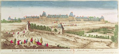 The Bicetre Asylum in Paris، 1710 بواسطة المدرسة الفرنسية